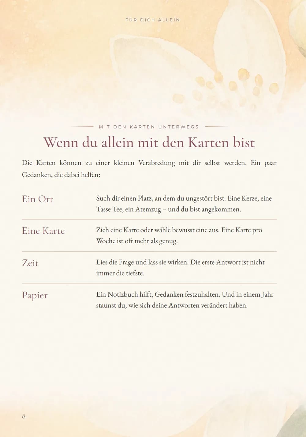Allein und im Gespräch