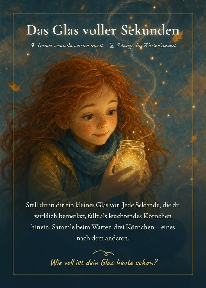 Karte „Das Glas voller Sekunden“
